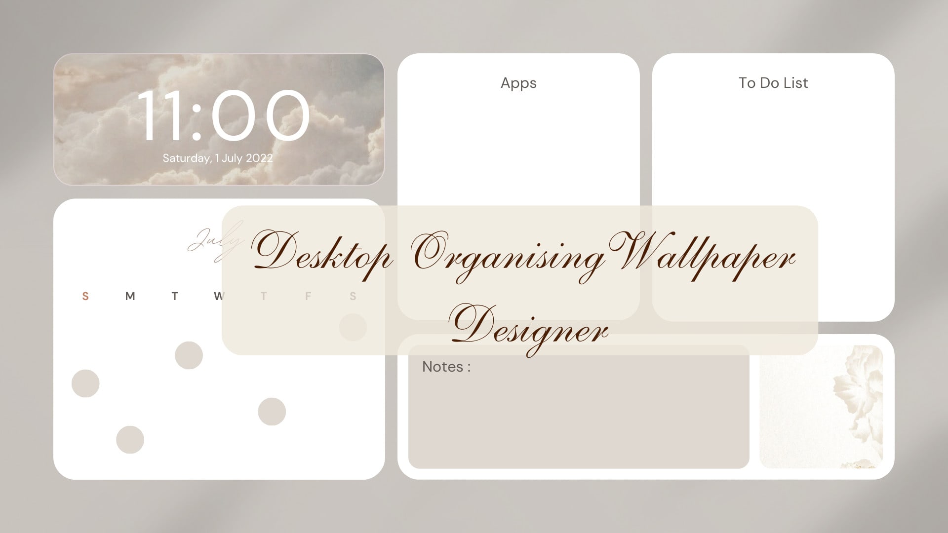 Free custom desktop organizer wallpaper templates | Canva