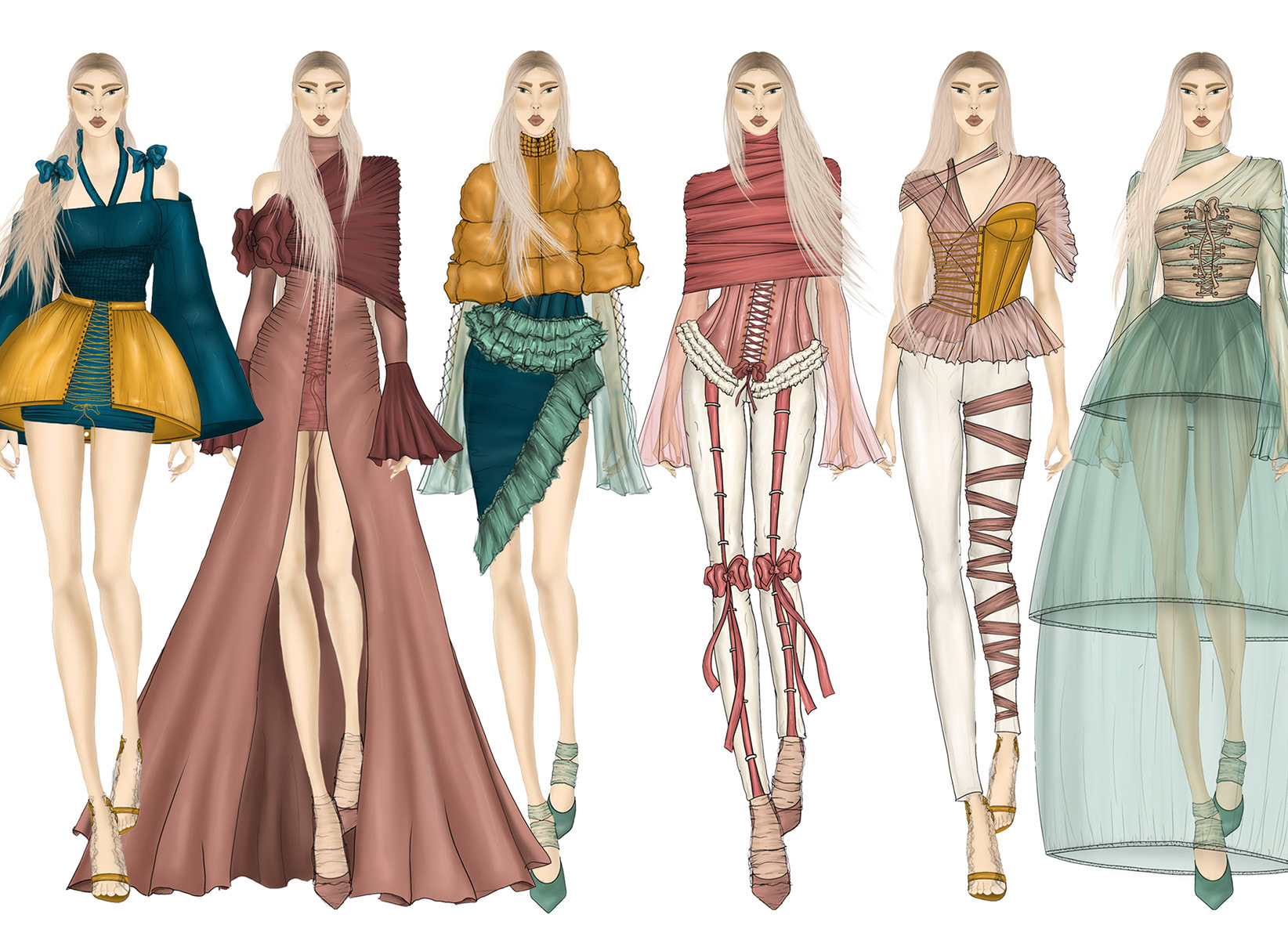Provide A Very Beautiful And Precise Fashion Illustration