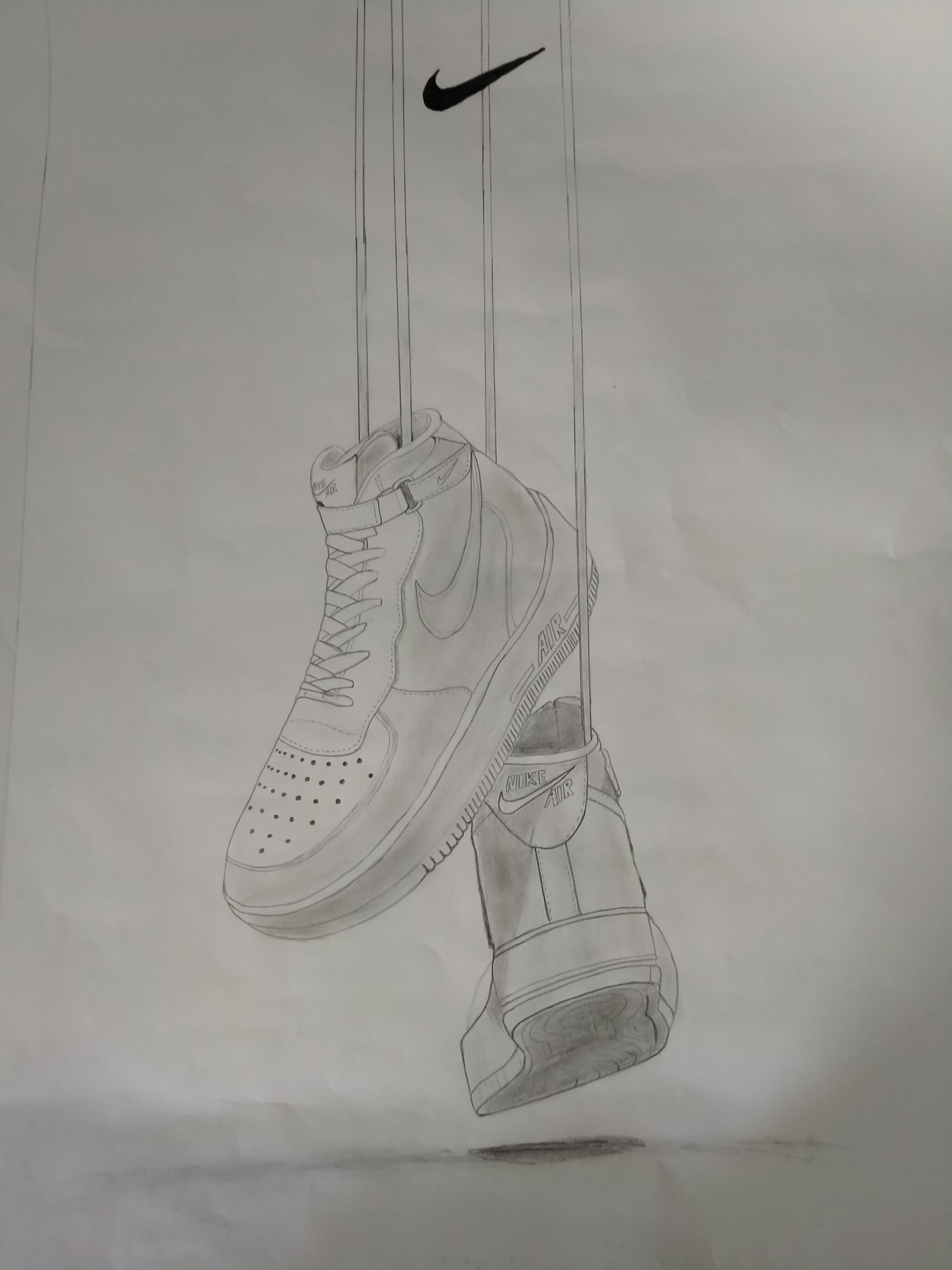 Perspective Sketching Shoe Draw Hand Pencil Sketch Perspective