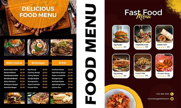 Customized Menu Options Design Custom Menu Design Restaurant Menu Design | Food Menu Design – Menus