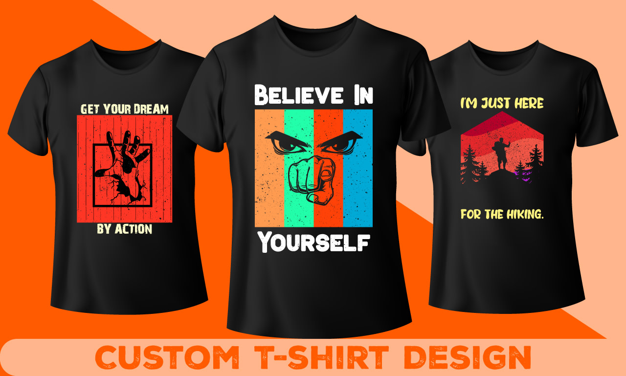 Make custom creative and motivational quotes t shirt design by