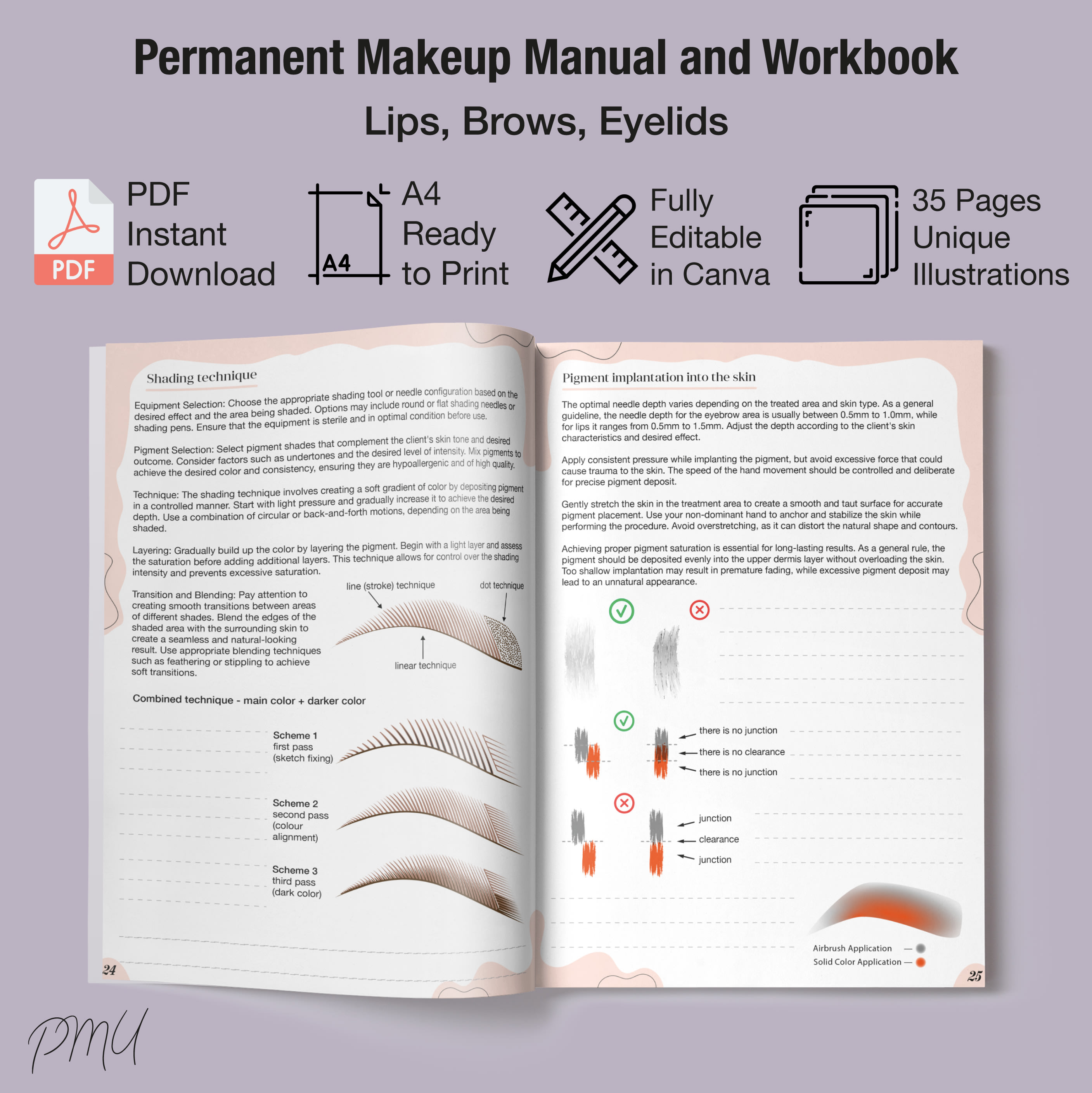 The Permanent Makeup Manual A Complete Guide Book with Complimentary DVD English Version | by Custom Colors