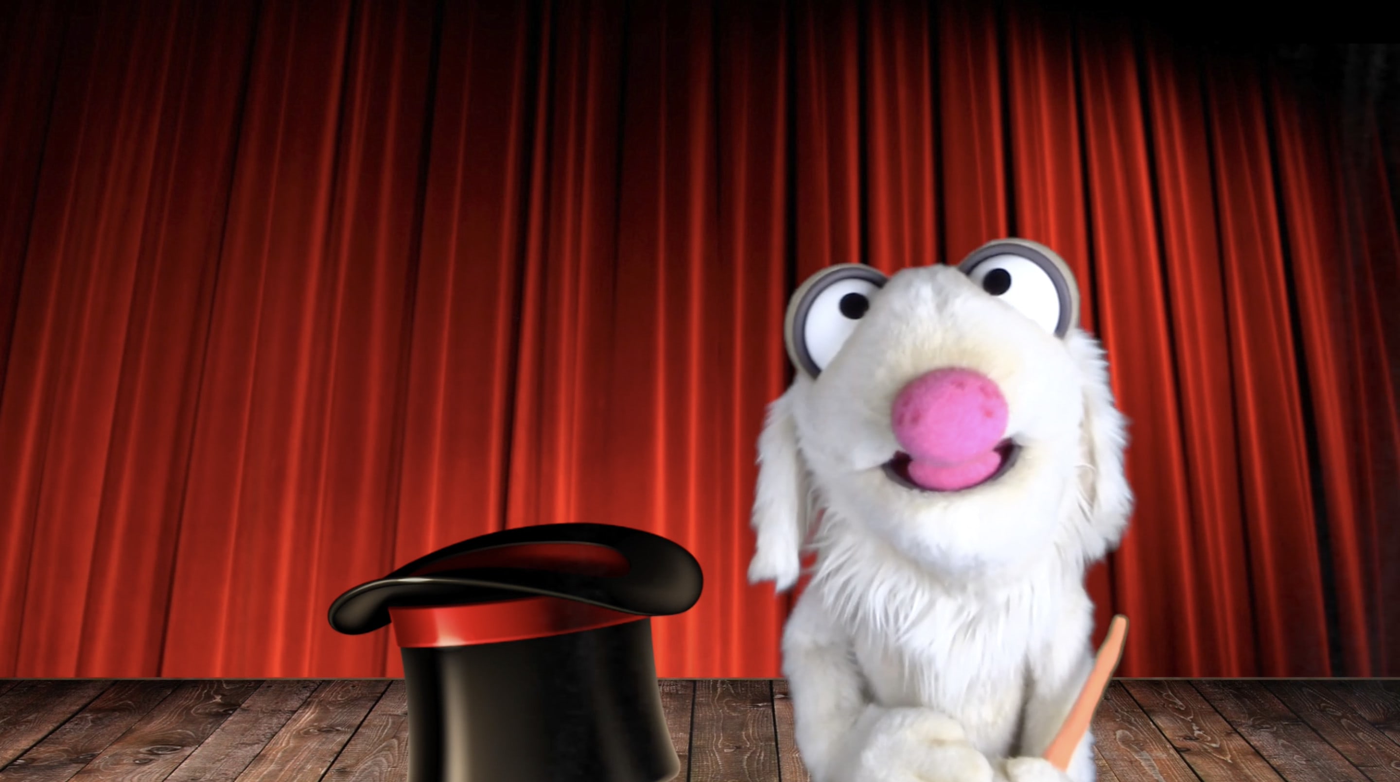 Demandez à barney le lapin magique de créer une vidéo de marionnettes.