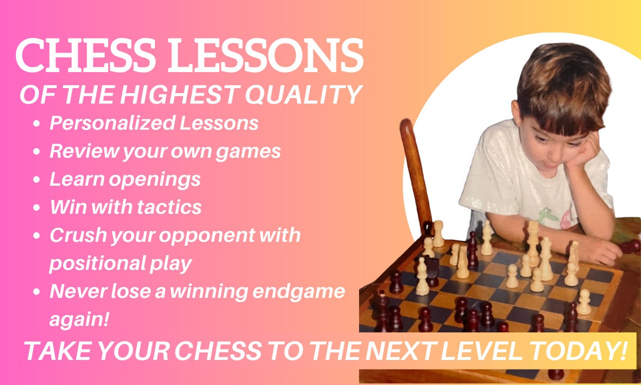 You will get quality Chess lessons from an experienced master-level player  and coach.