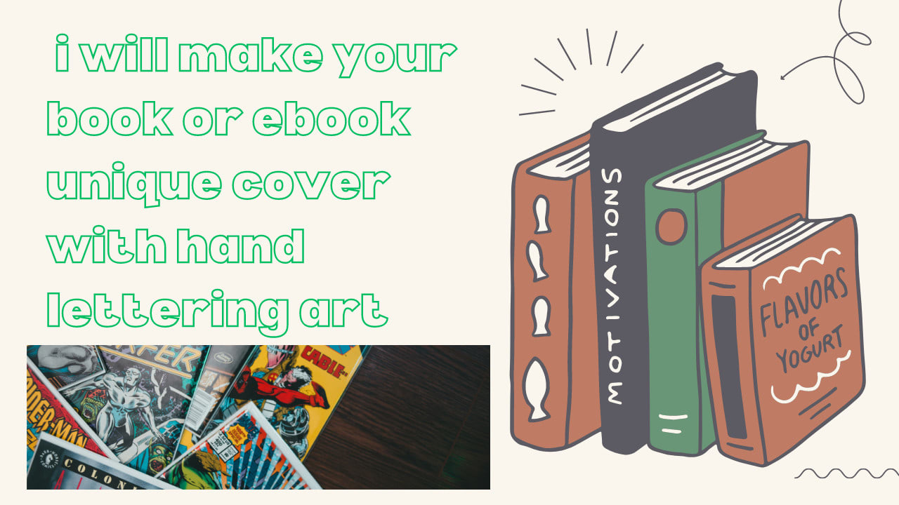 make your book or ebook cover with hand lettering art