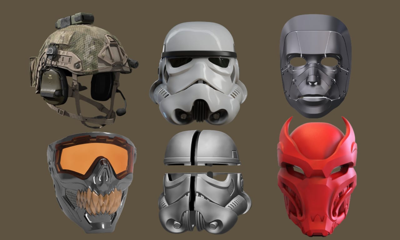 Créer un casque 3d, un masque 3d, un masque de cosplay 3d pour l'impression  3d
