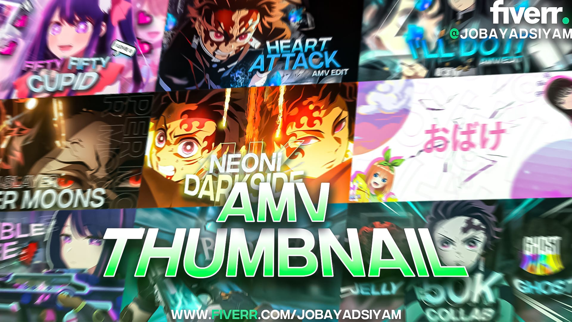 Best design ideas youtube anime thumbnail for your amv video by  Jobayadsiyam | Fiverr