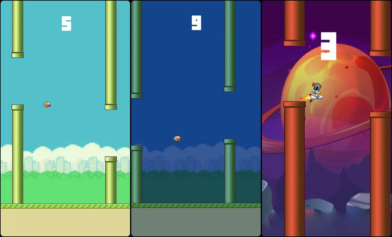 I made a Flappy bird game, but with a twist. : r/scratch