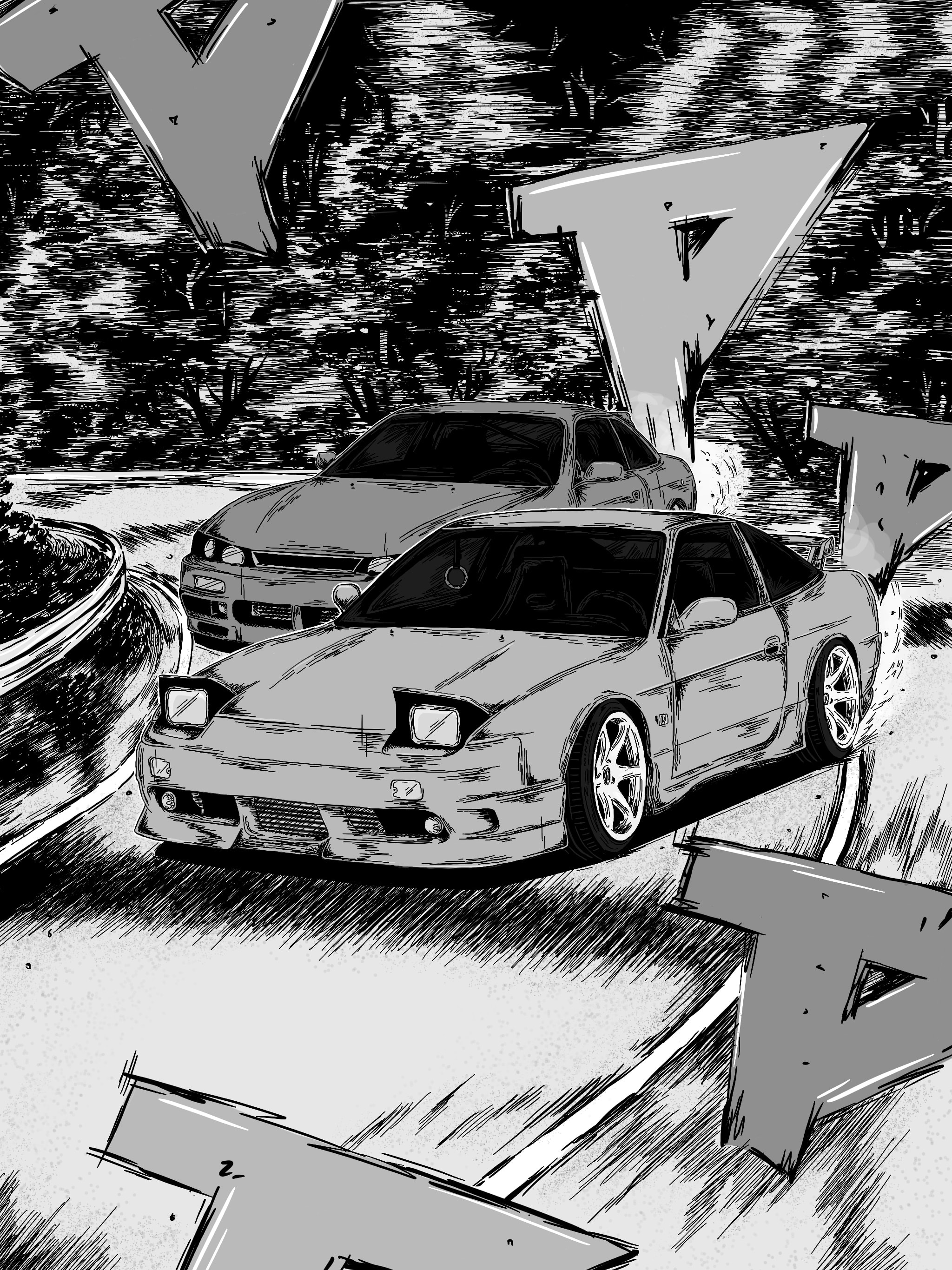 Dessinez numériquement votre voiture dans le style manga initial d