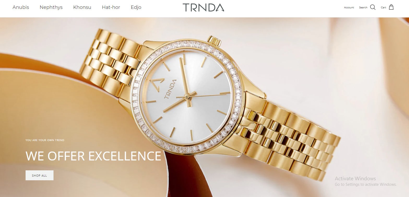 design stunning watches shopify store watch accessories website