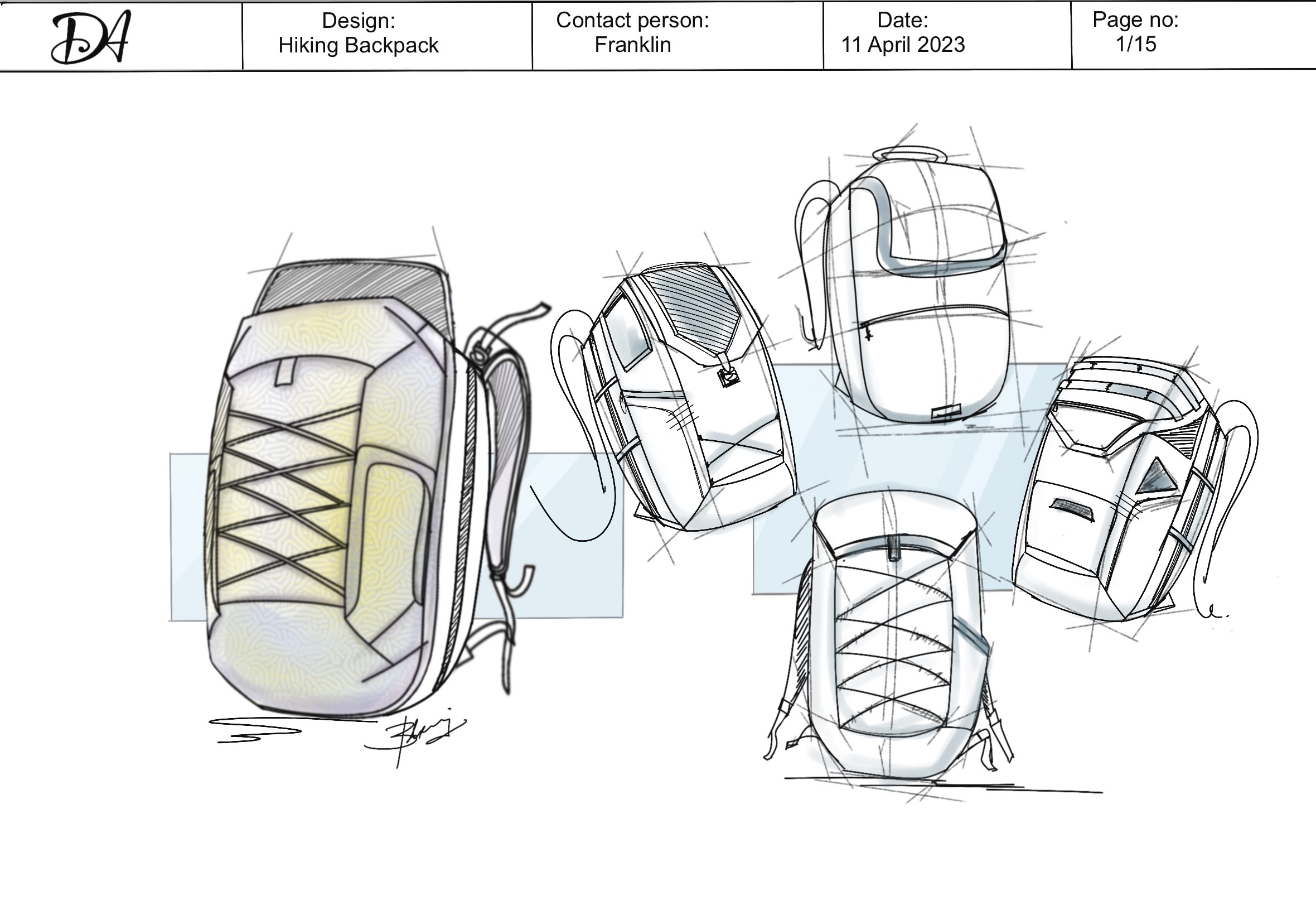 Design a backpack and detailed teck pack by Elishairshad