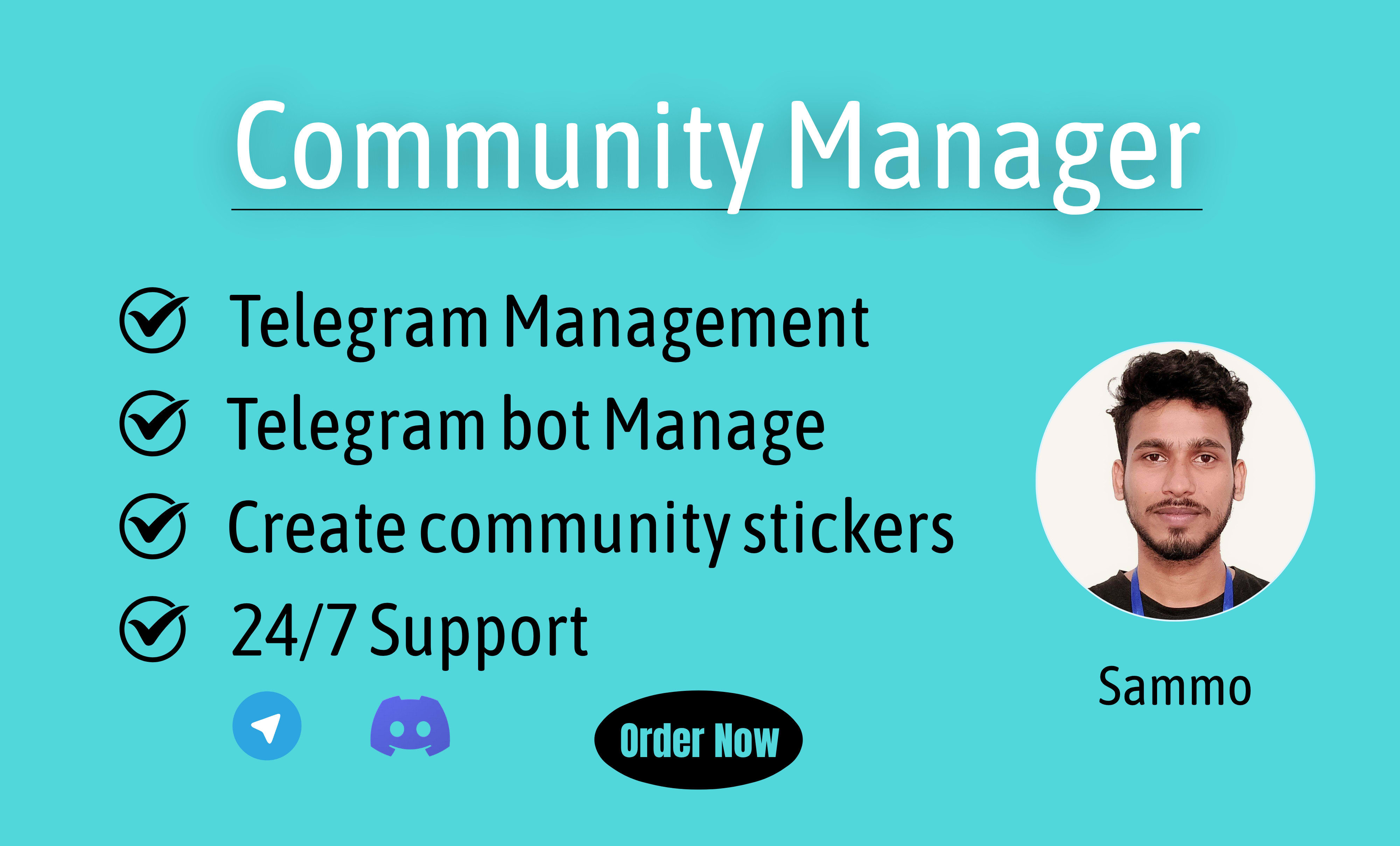 Be your telegram community manager or moderator by Sammo17 | Fiverr