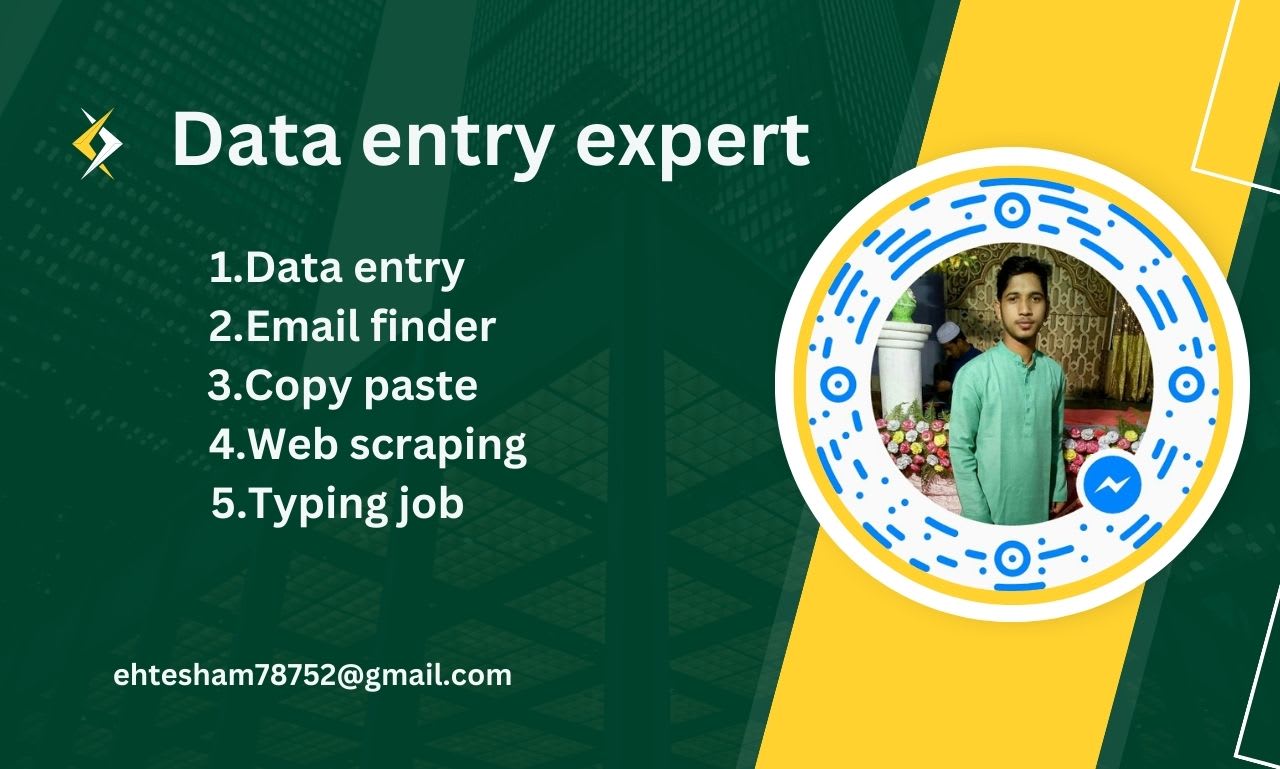 Expert Virtual assistant, Data entry, Typing, Copy paste and Web