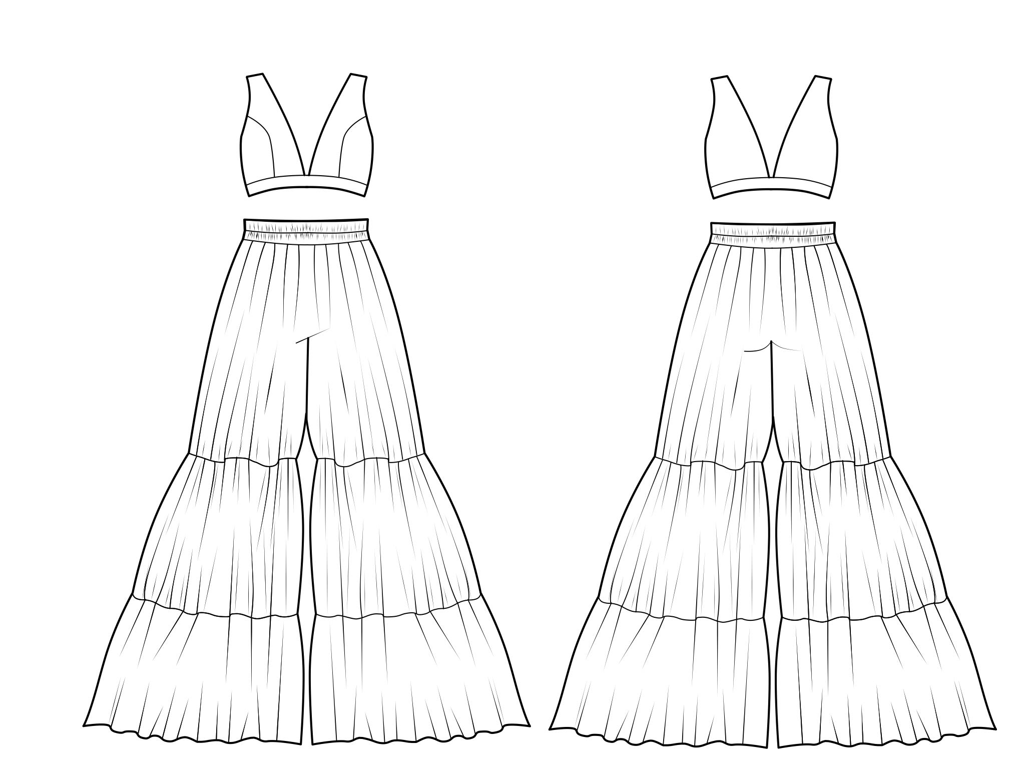 Make flat sketches for your garments by Annapurnasaket Fiverr