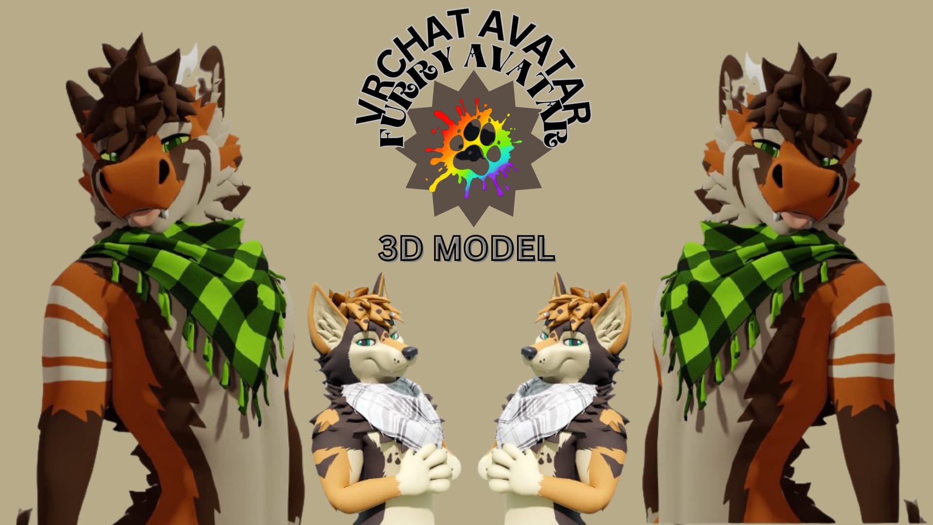 Do furry avatar, 3d model, vrchat avatar, fursona for, animaze, vtuber,  facerig by Damavatar01 | Fiverr