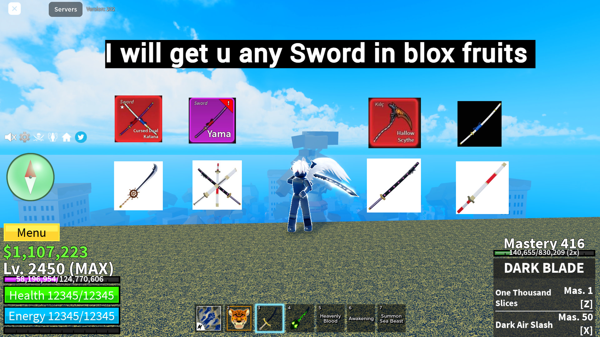 Get u any sword in blox fruits by Nexxrr