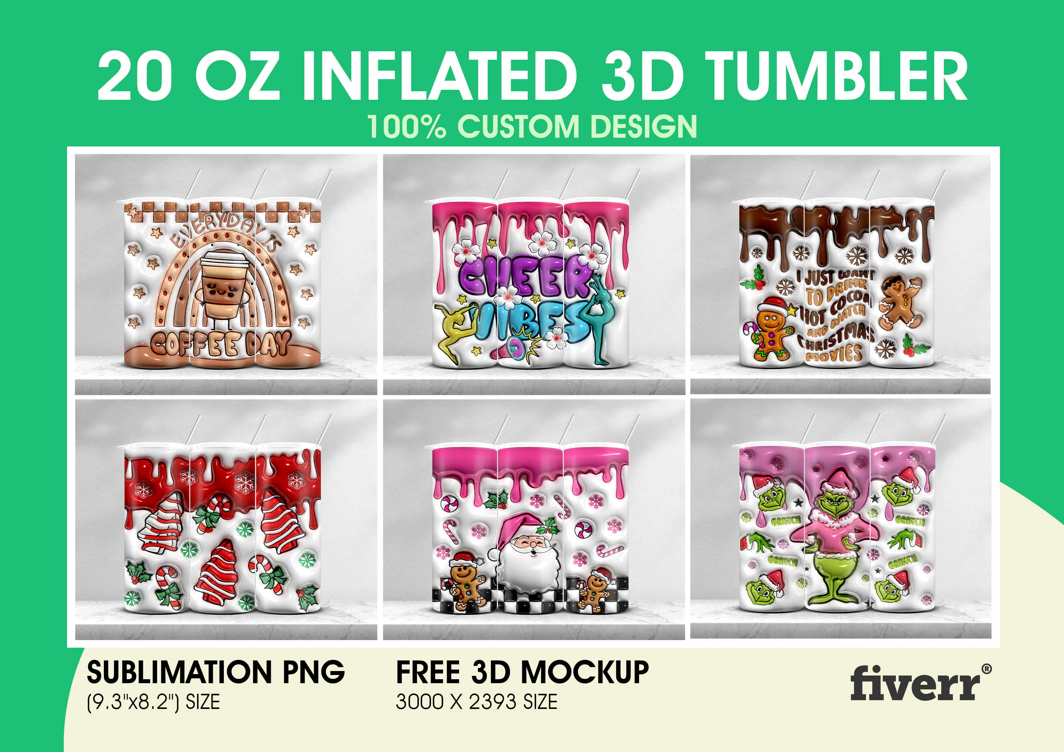 3D Avocado 20oz Skinny Tumbler Graphic by Frangipani store