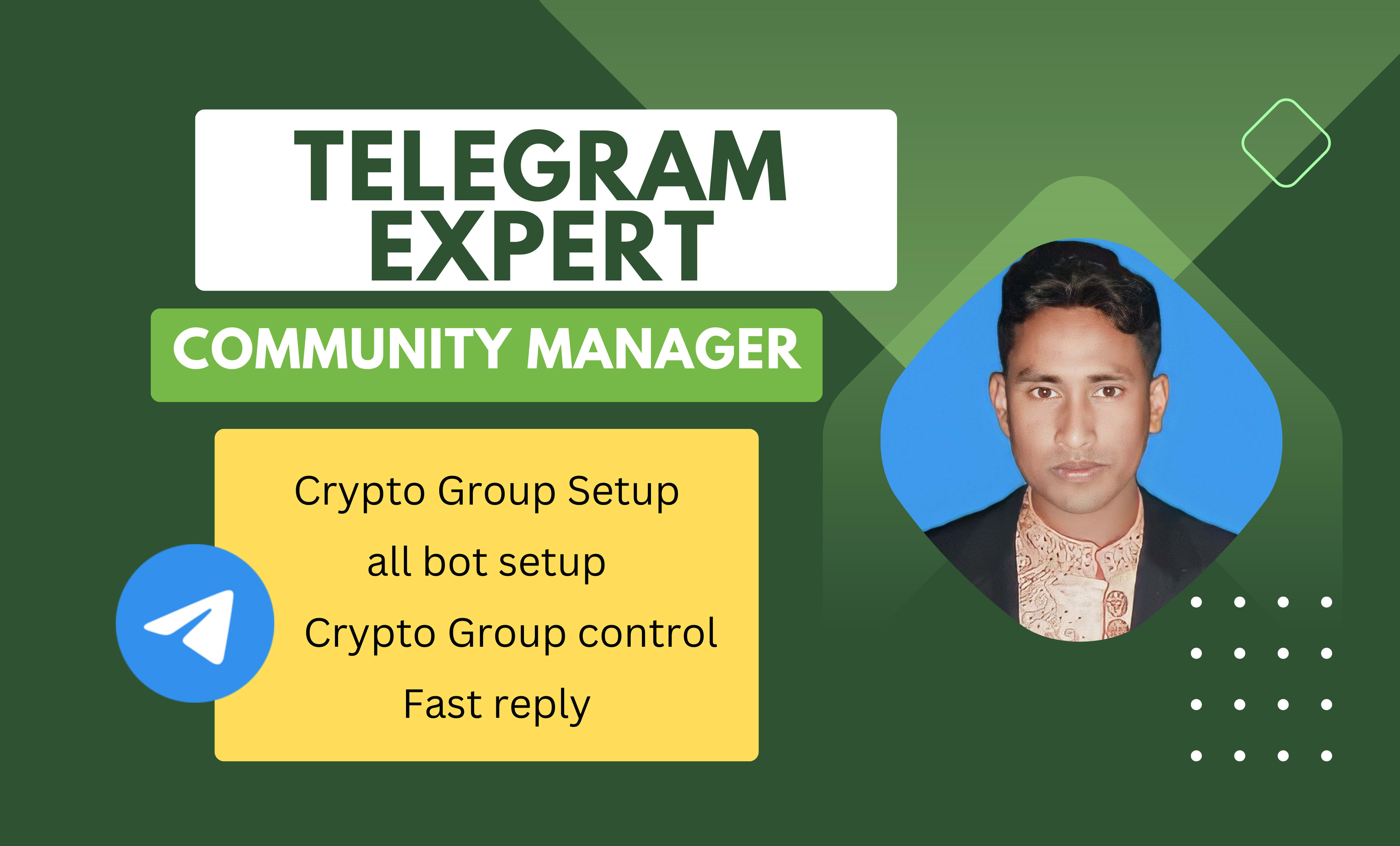 Be telegram crypto community manager for your crypto project by Alamgir_cm  | Fiverr