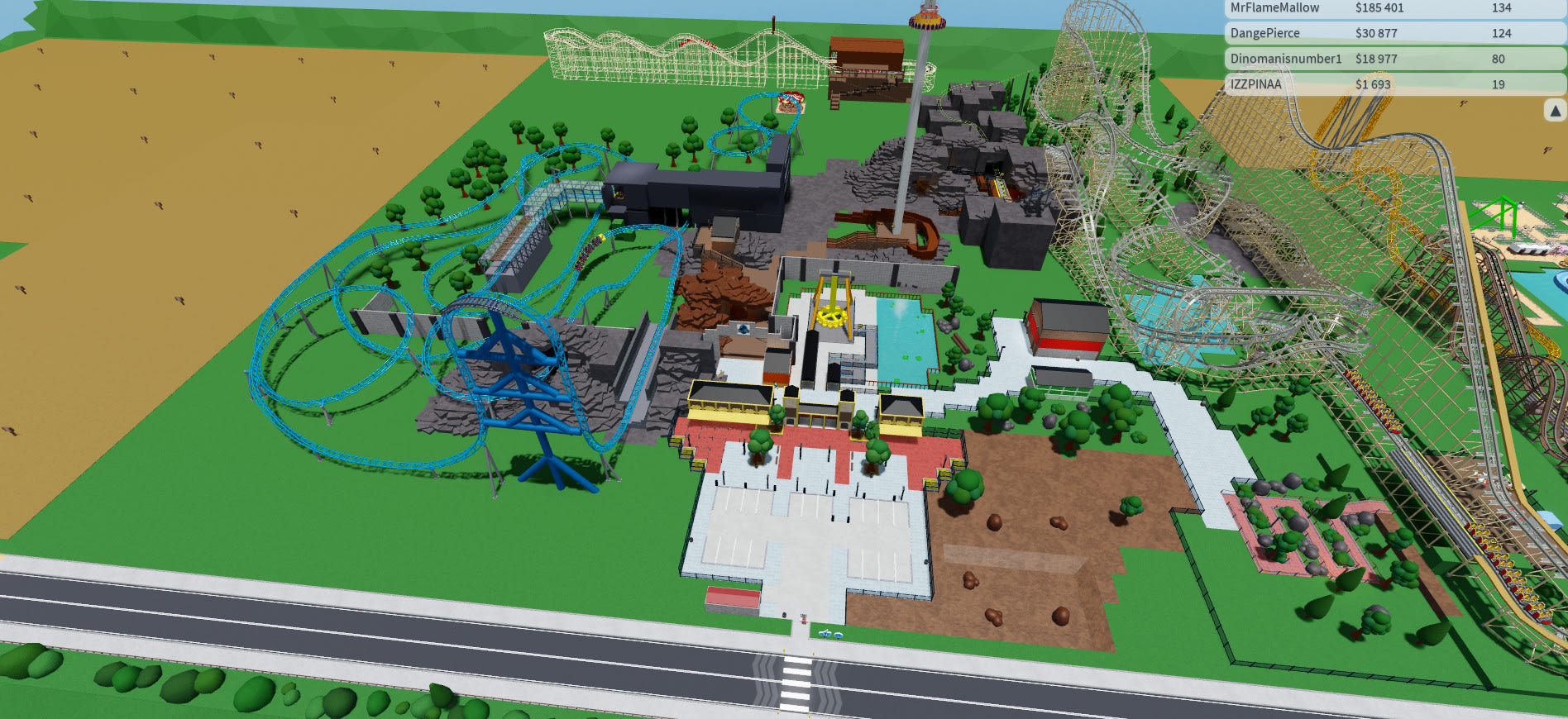 THEMEPARK TYCOON MAP 🎢!! ,#themepark ,#rollercoaster