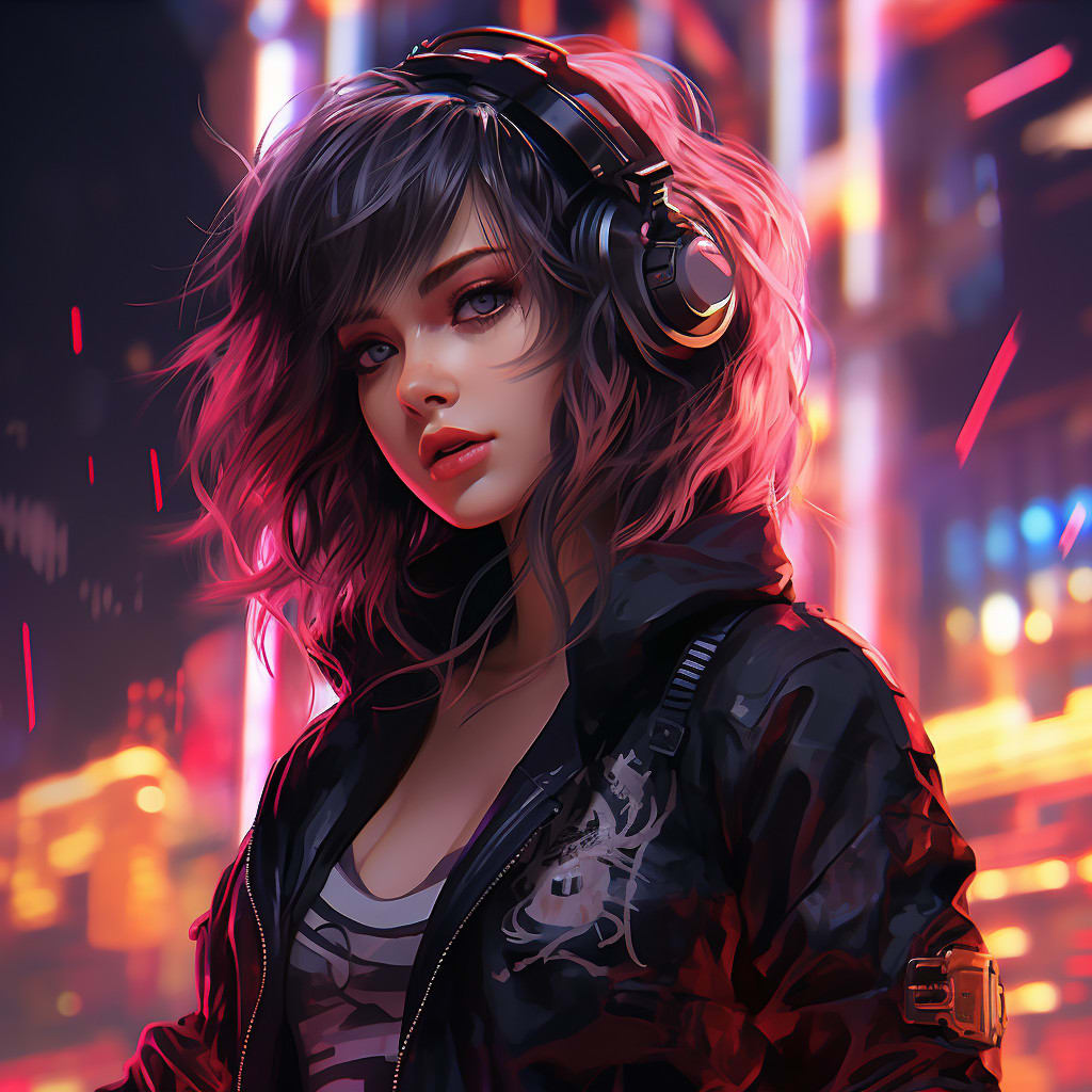 Cyberpunk Anime Girl · Creative Fabrica