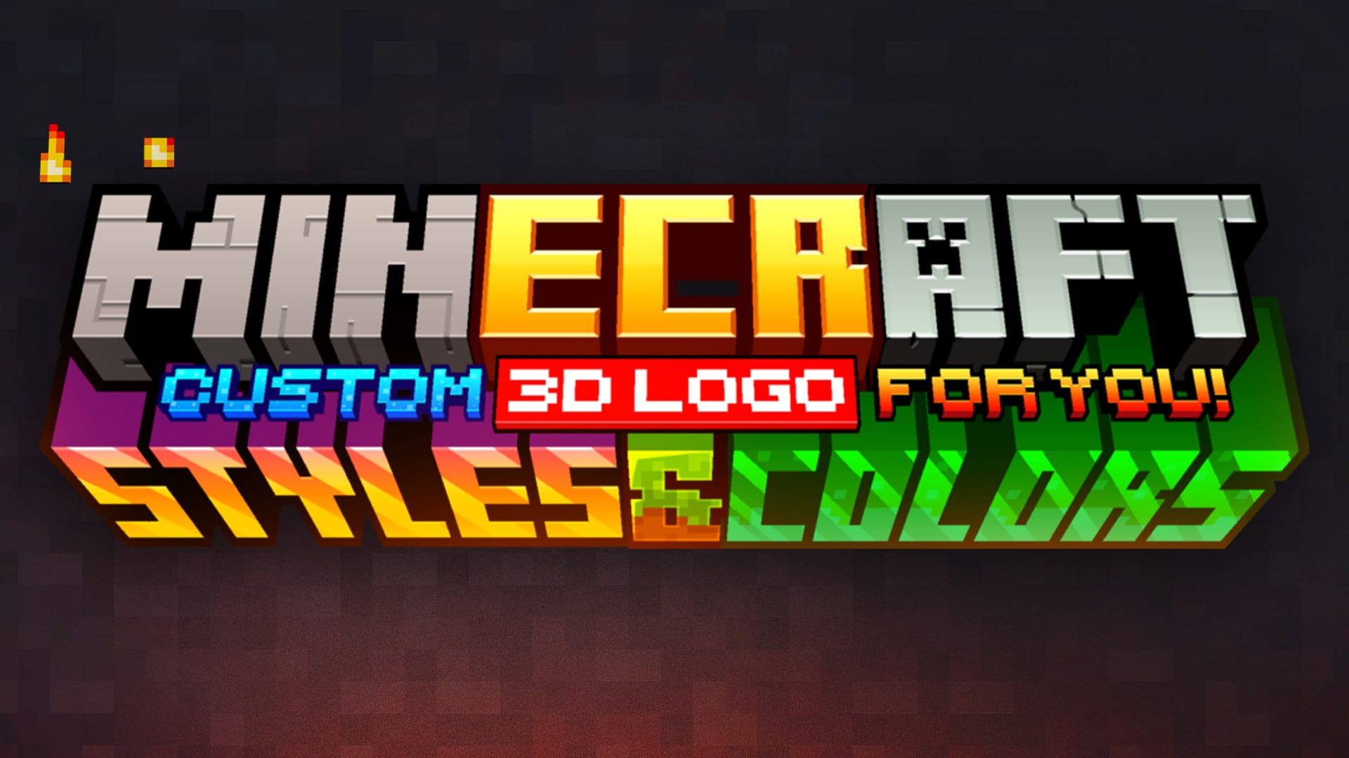 make you a custom 3d minecraft logo