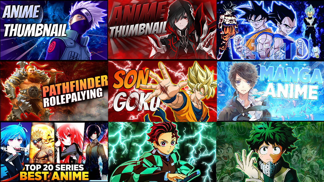 Design stunning anime thumbnail design for youtube by Alia51 | Fiverr