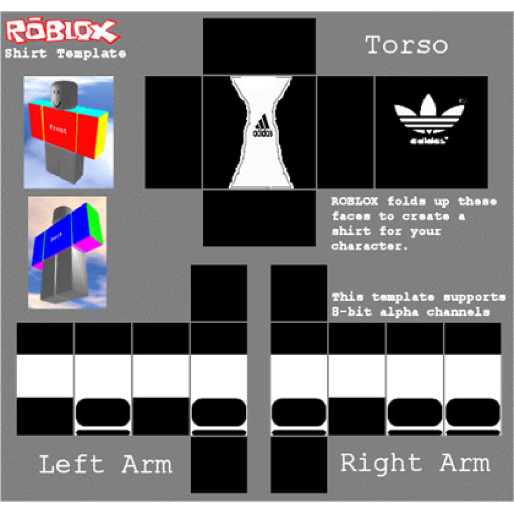 t-shirt-roblox-png-adidas-1 - Roblox