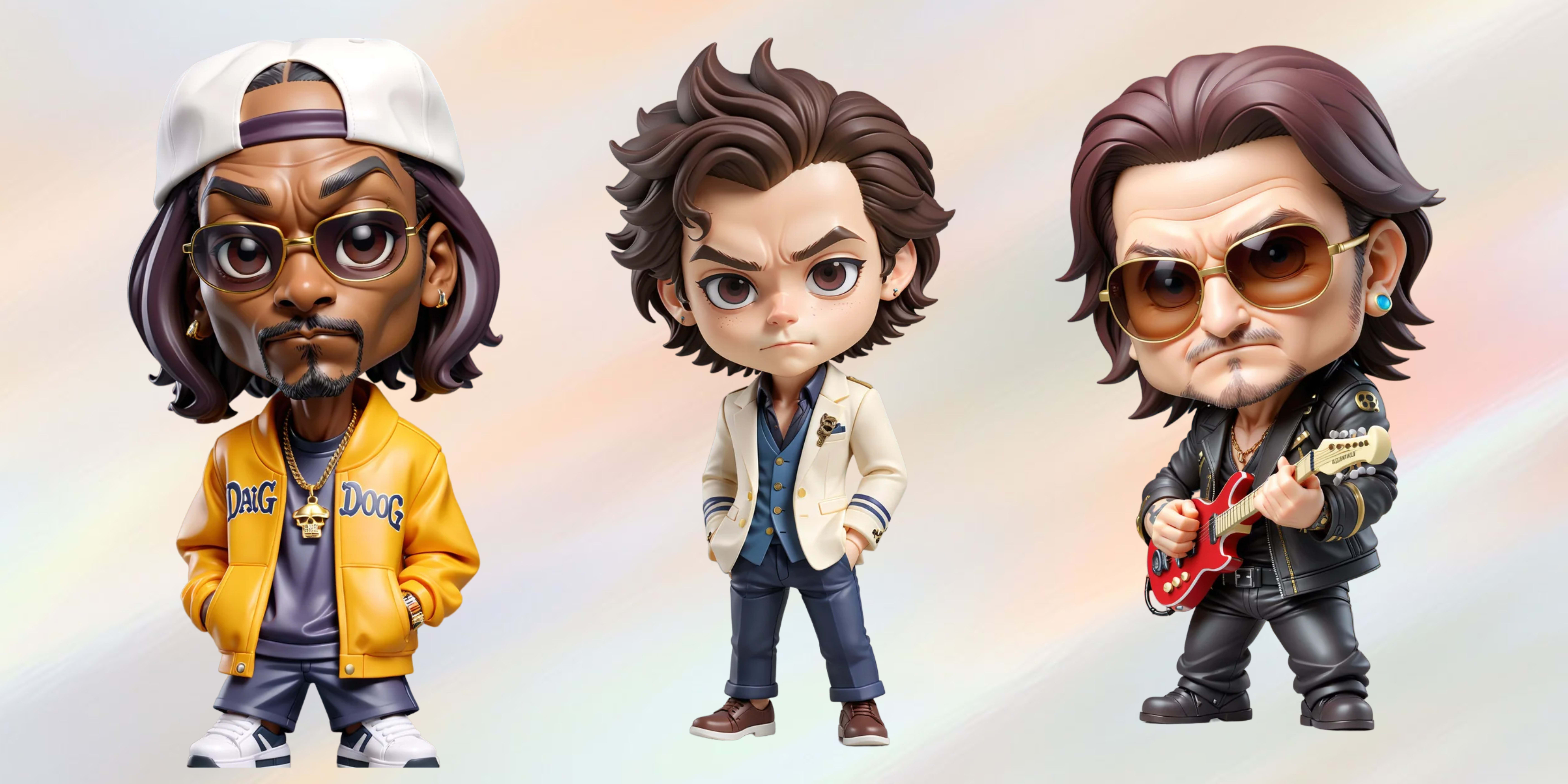 From real characters to action figures 3d chibi style anime by Matteo_m_
