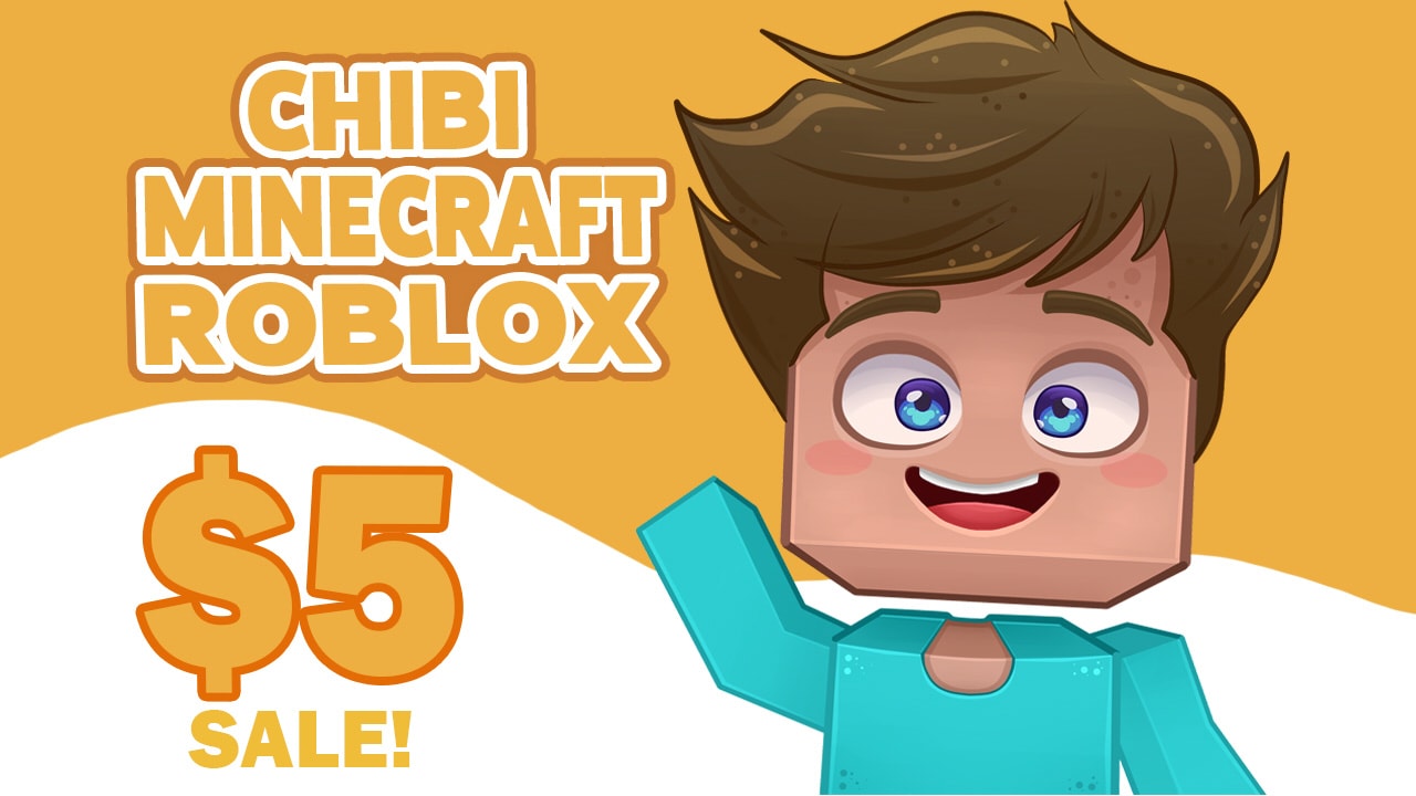 Make a chibi pose avatar of your minecraft or roblox skin by Antonyg12