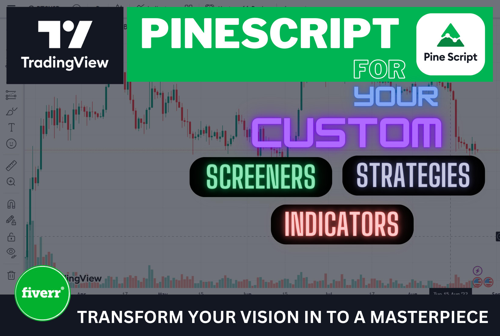 Code pinescript indicator or strategy in tradingview by Datawhip | Fiverr