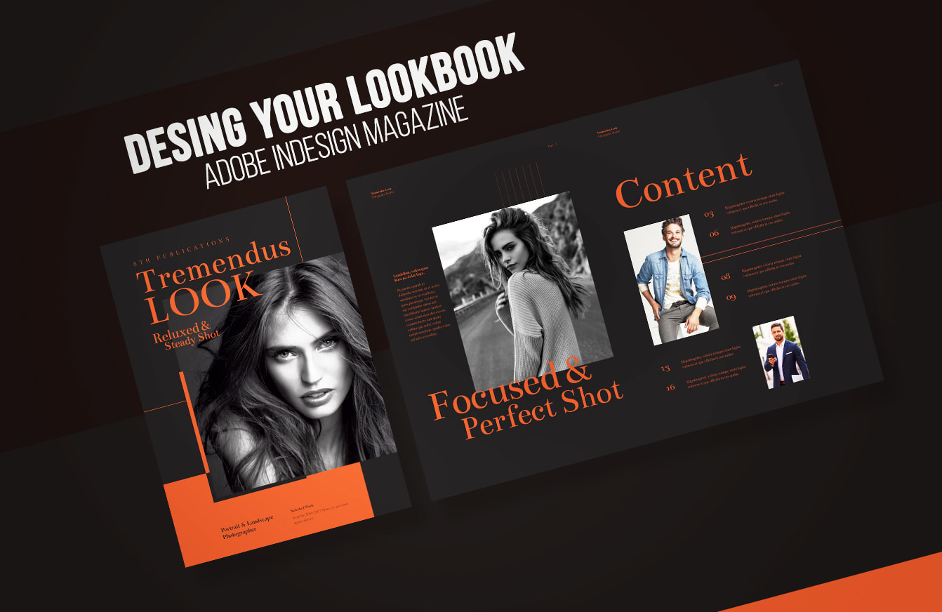 Design fashion catalog and photography catalog in indesign by