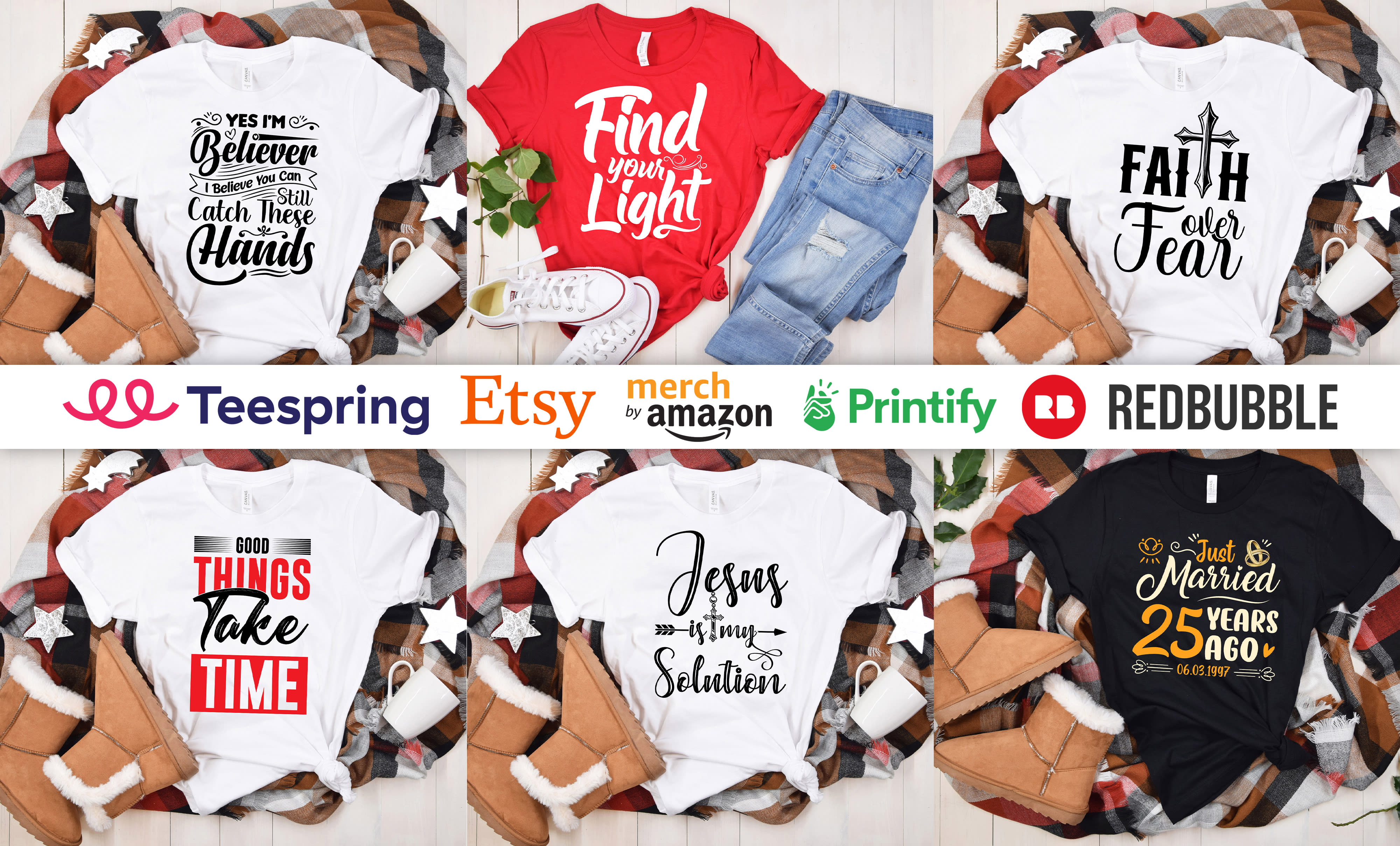 do trendy custom typography and christian t shirt design or bulk t shirt design