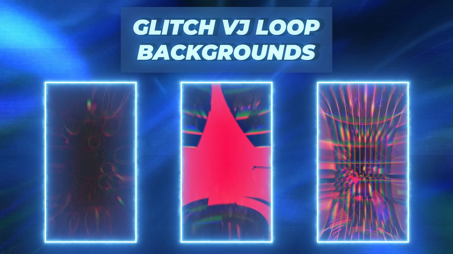 Glitch Door - VJ Video Loop. Full HD Glitch Motion Background