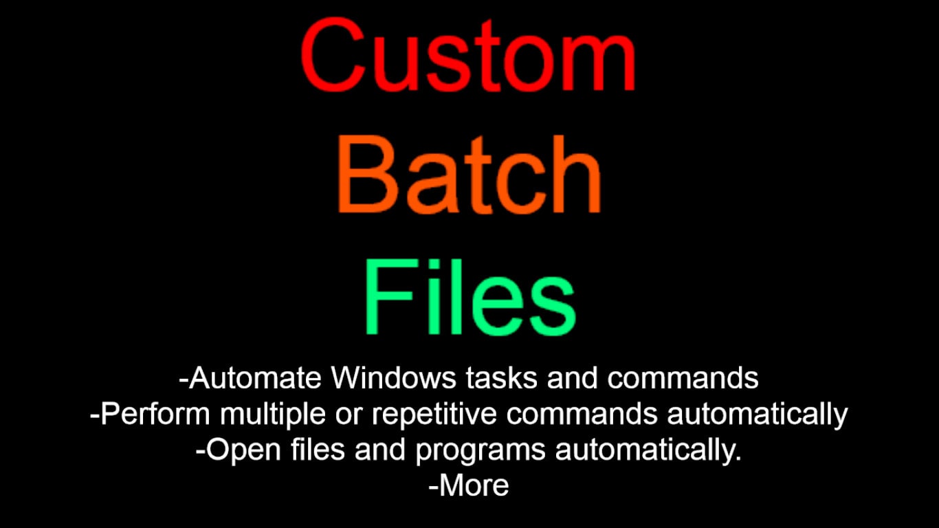 Creating a batch file