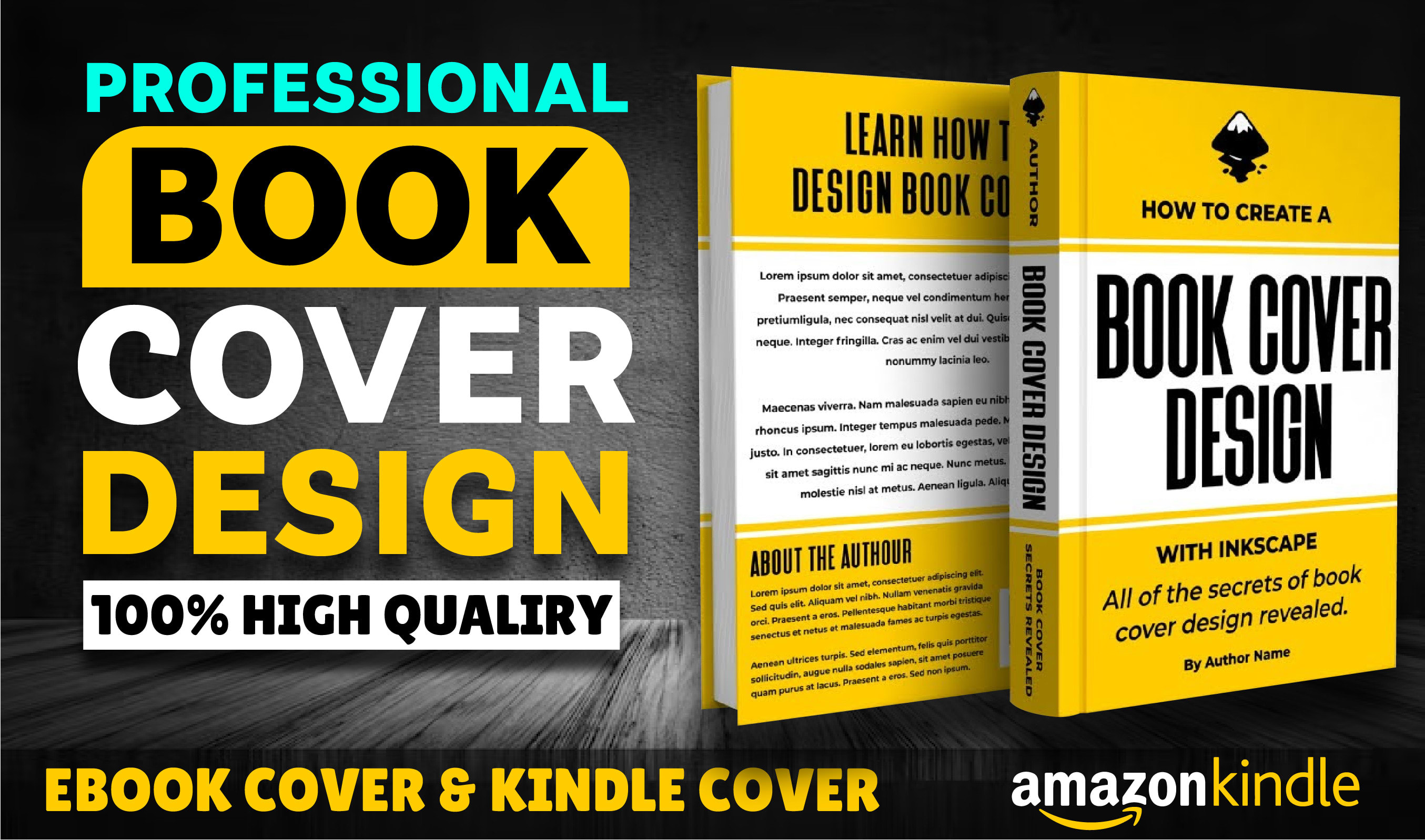 Design book cover, ebook cover,  kdp cover with 3d mockup by