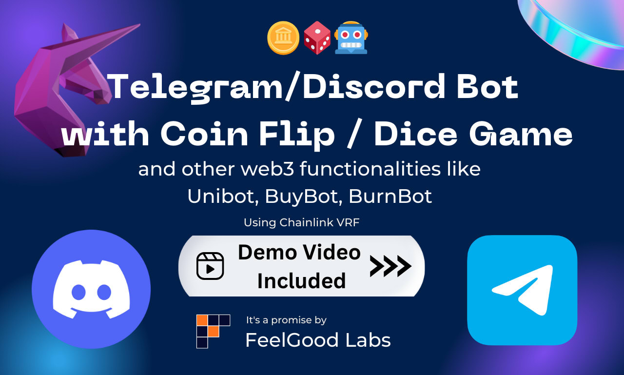 Build telegram or discord bot with blockchain integration like unibot by  Feelgoodlabs | Fiverr