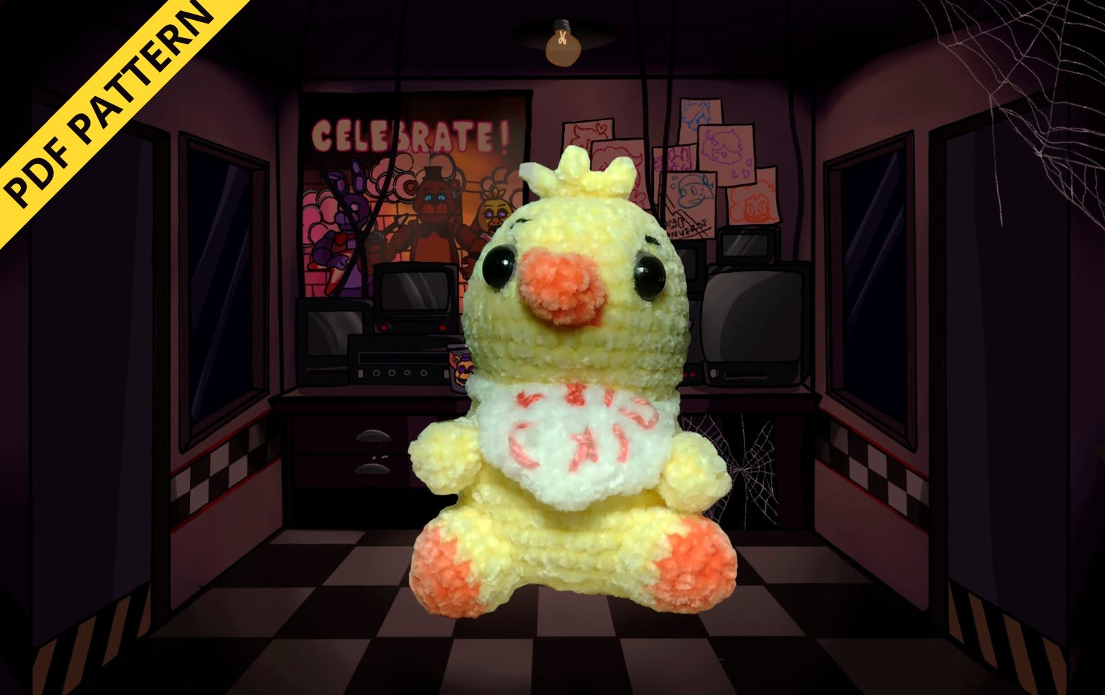 Crochet Chica Plush Toy Five Nights at Freddy's: Security 