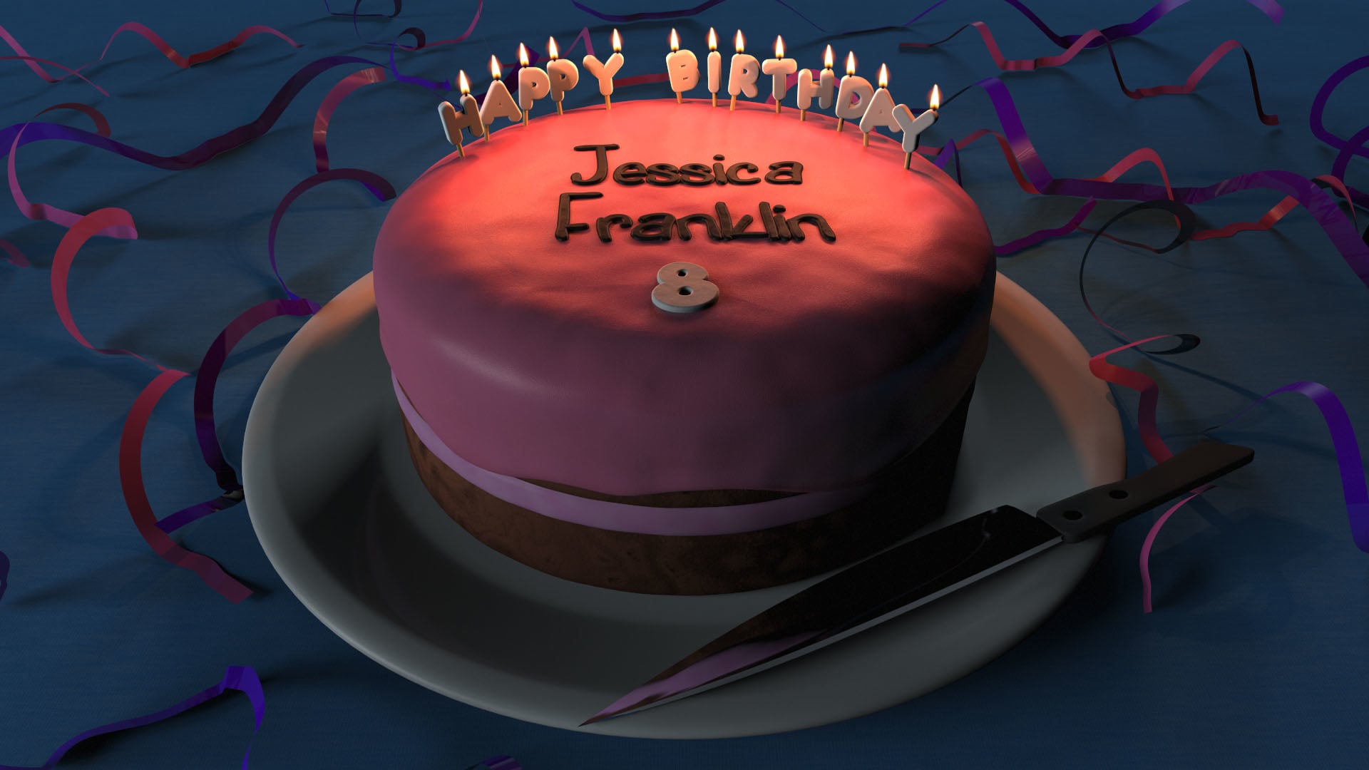 Create a personalized 3d birthday cake image by Omniflair | Fiverr