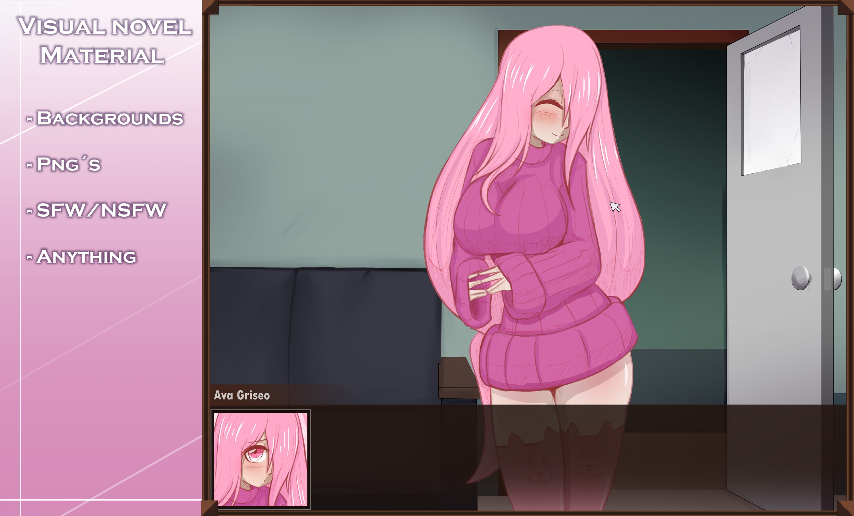 draw visual novel, rpg assets and backgrounds incluided nsfw