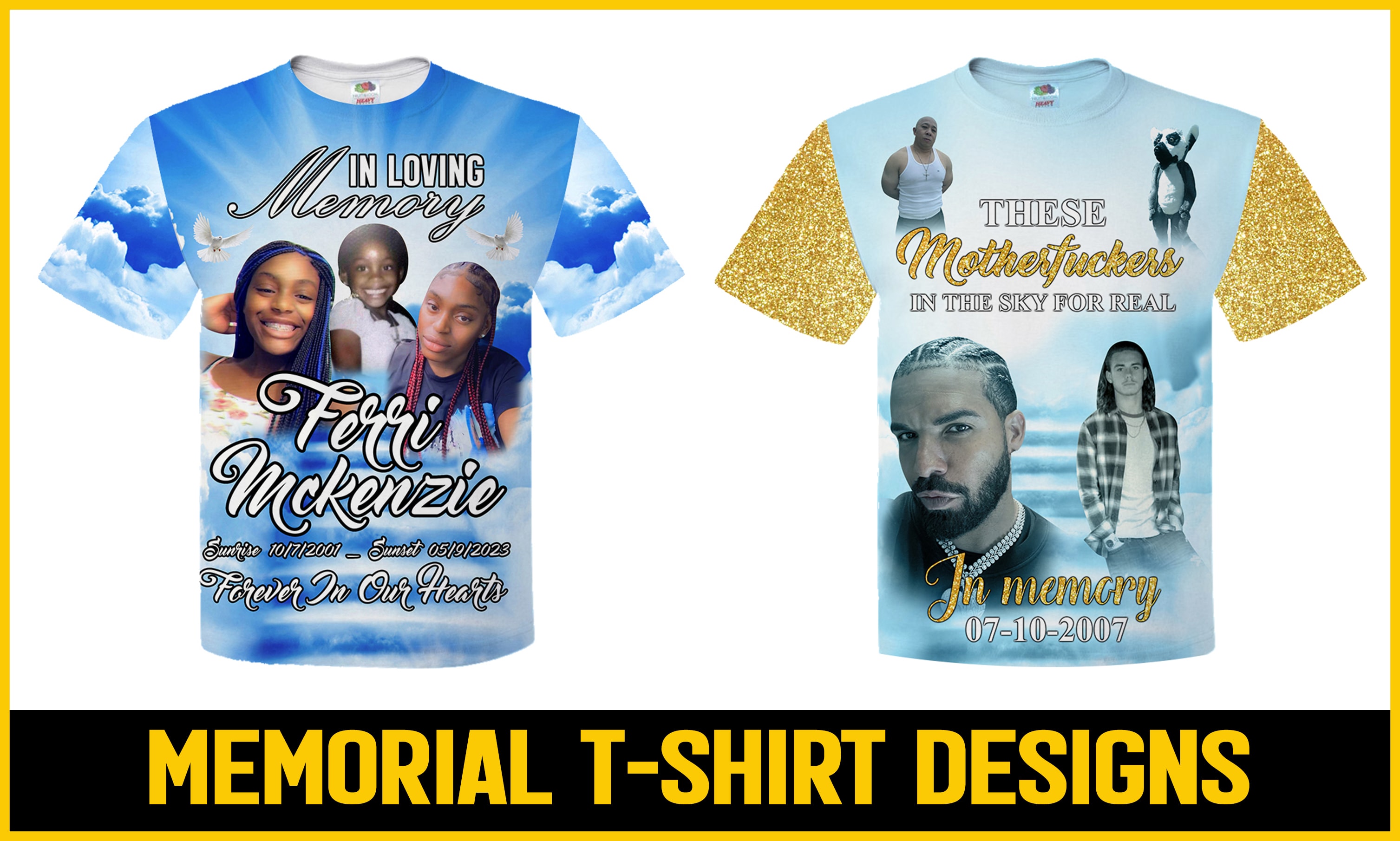 Custom Photo Memorial Shirts, In Loving Memory, Sublimation Memorial Shirts,  Rip Memorial Shirts - Hope Fight