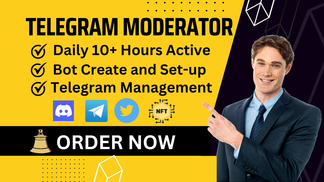 Be your telegram moderator and telegram crypto group manager by  Shahriarmahamud | Fiverr