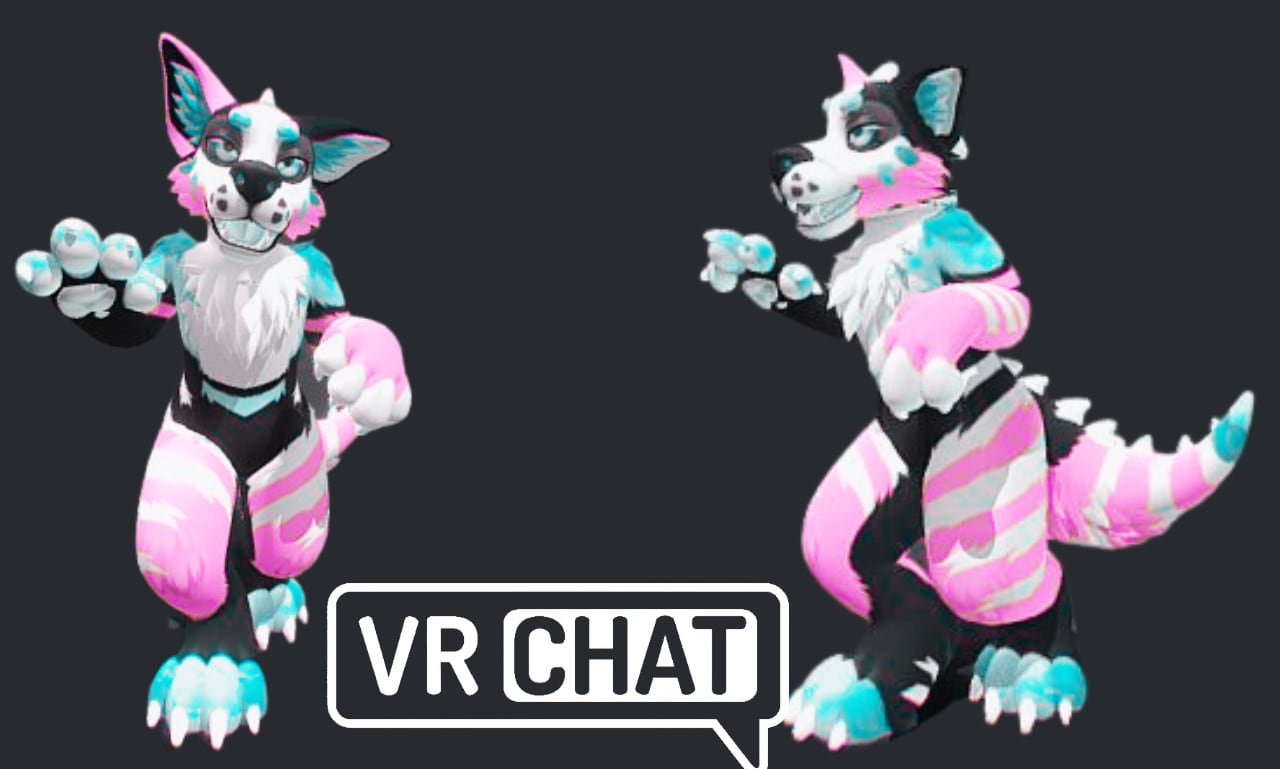 Vrchat Custom Furry Create And Model Custom Furry Vrchat Avatar, Fursona,  3d Model