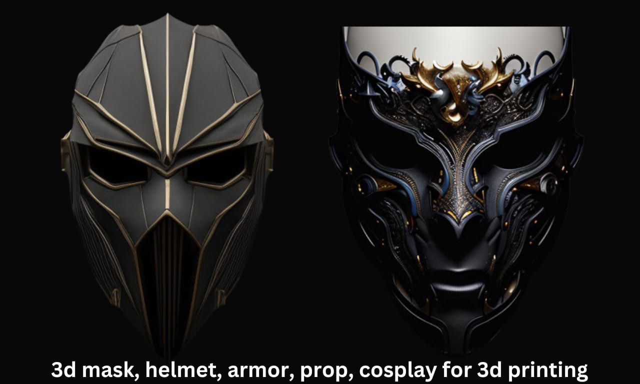 sculpter masque 3d costumes de casque 3d cosplay 3d armure 3d accessoires  3d stl pour l'impression