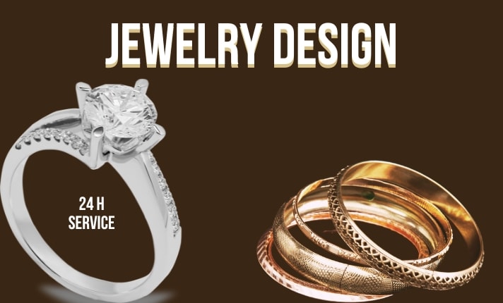 Create 3d cad jewelry design jewelry cad design and rendering it