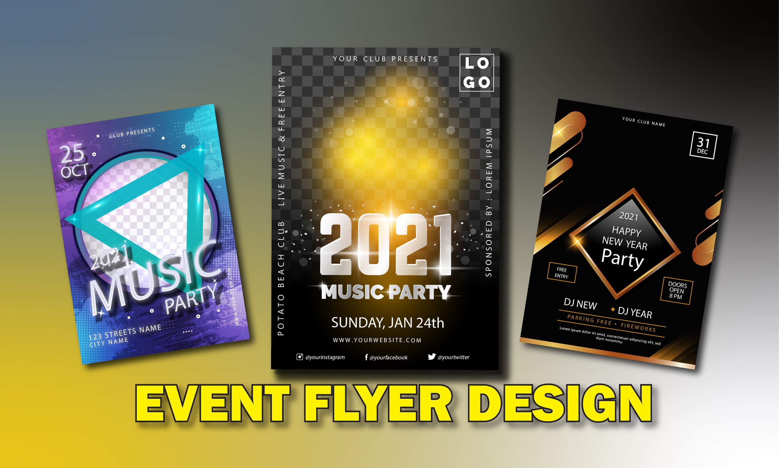 Create event flyer, custom, club, funeral, obituary, dopest, motion, party  flyer by Post_ex | Fiverr