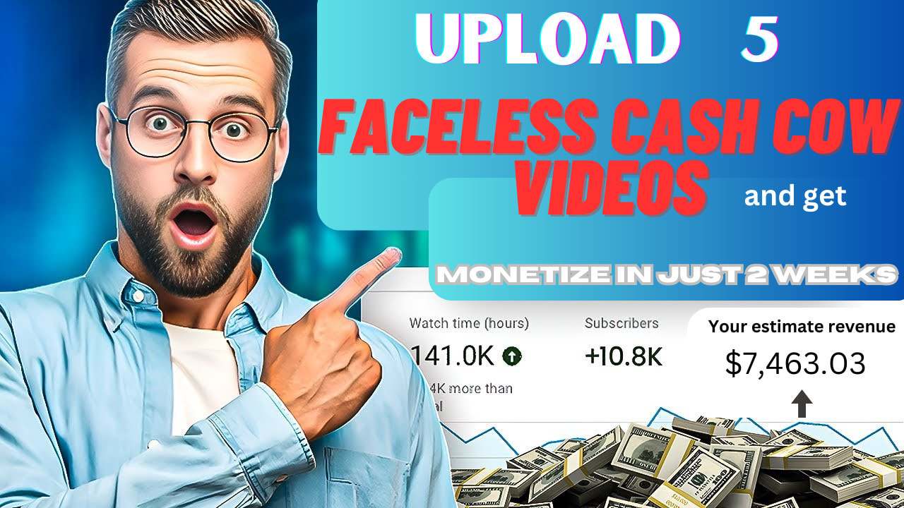 Monetize faceless video for  automation, usa cash cow