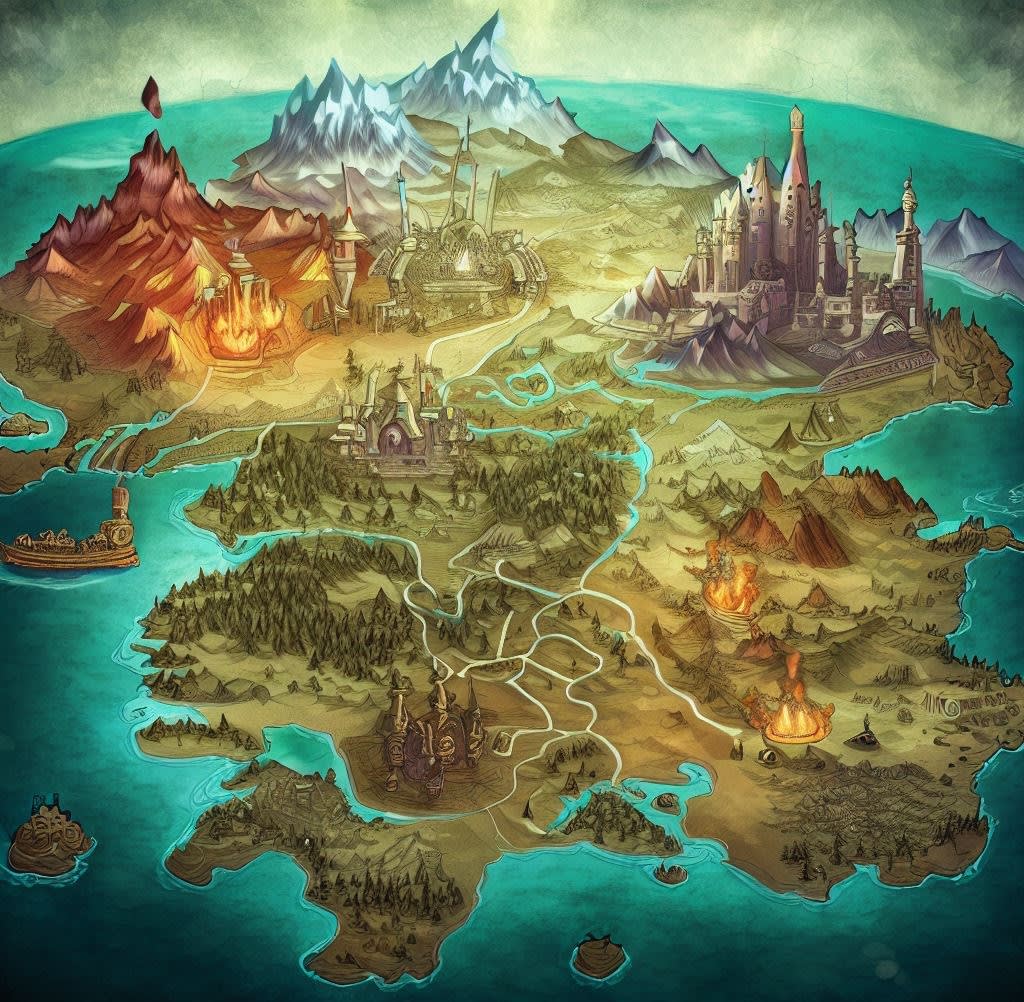 Make high quality fantasy world map for your game or novel by Kangigator |  Fiverr