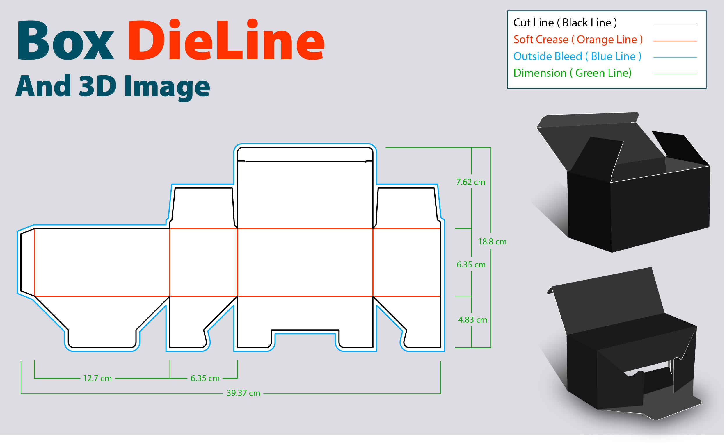 Create perfect box dieline template for your product packaging by  Kausar_hasan