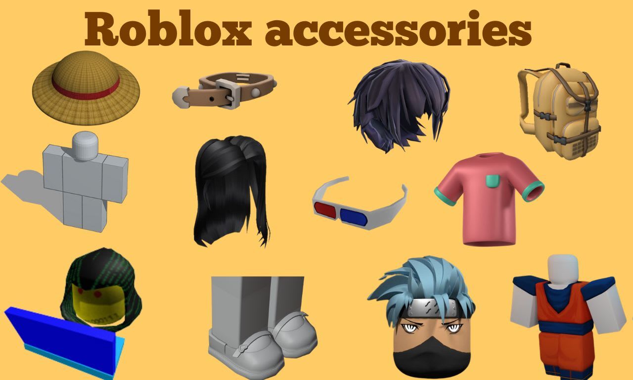 3d roblox hair, sign post, backpack accessories by Roy_mason9