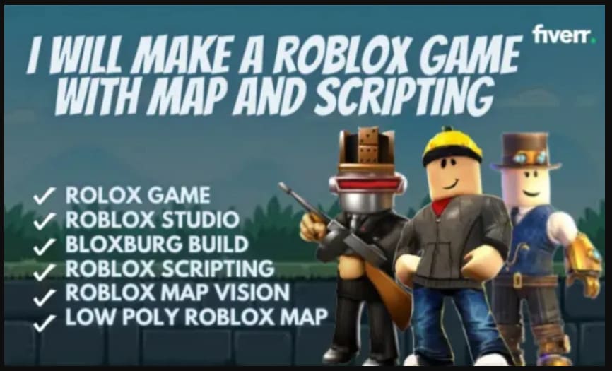 design and script your roblox game, bloxburg, roblox builder, gfx